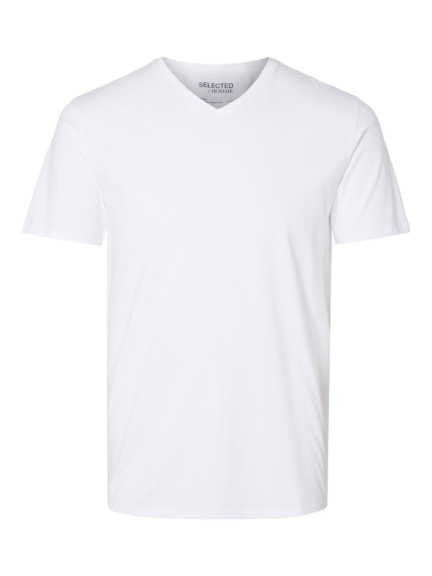 V-NECK T-SHIRT - WHITE