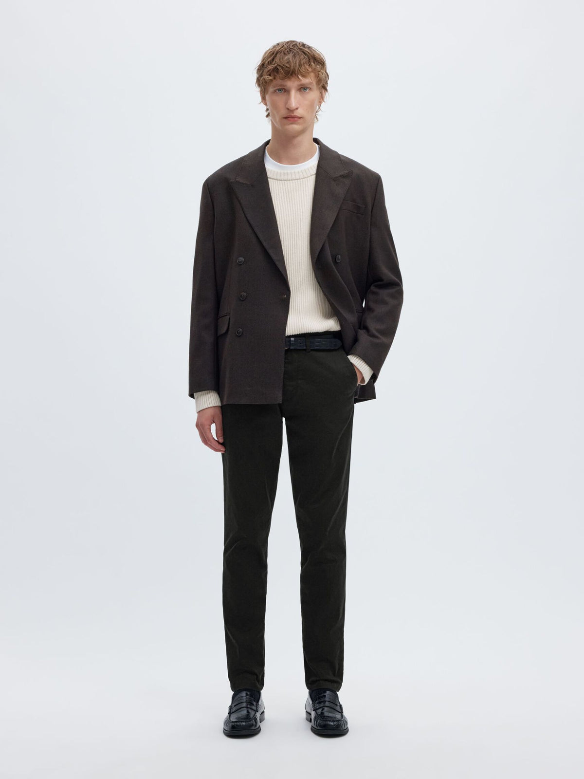 175 SLIM FIT FLEX CHINOS - BLACK
