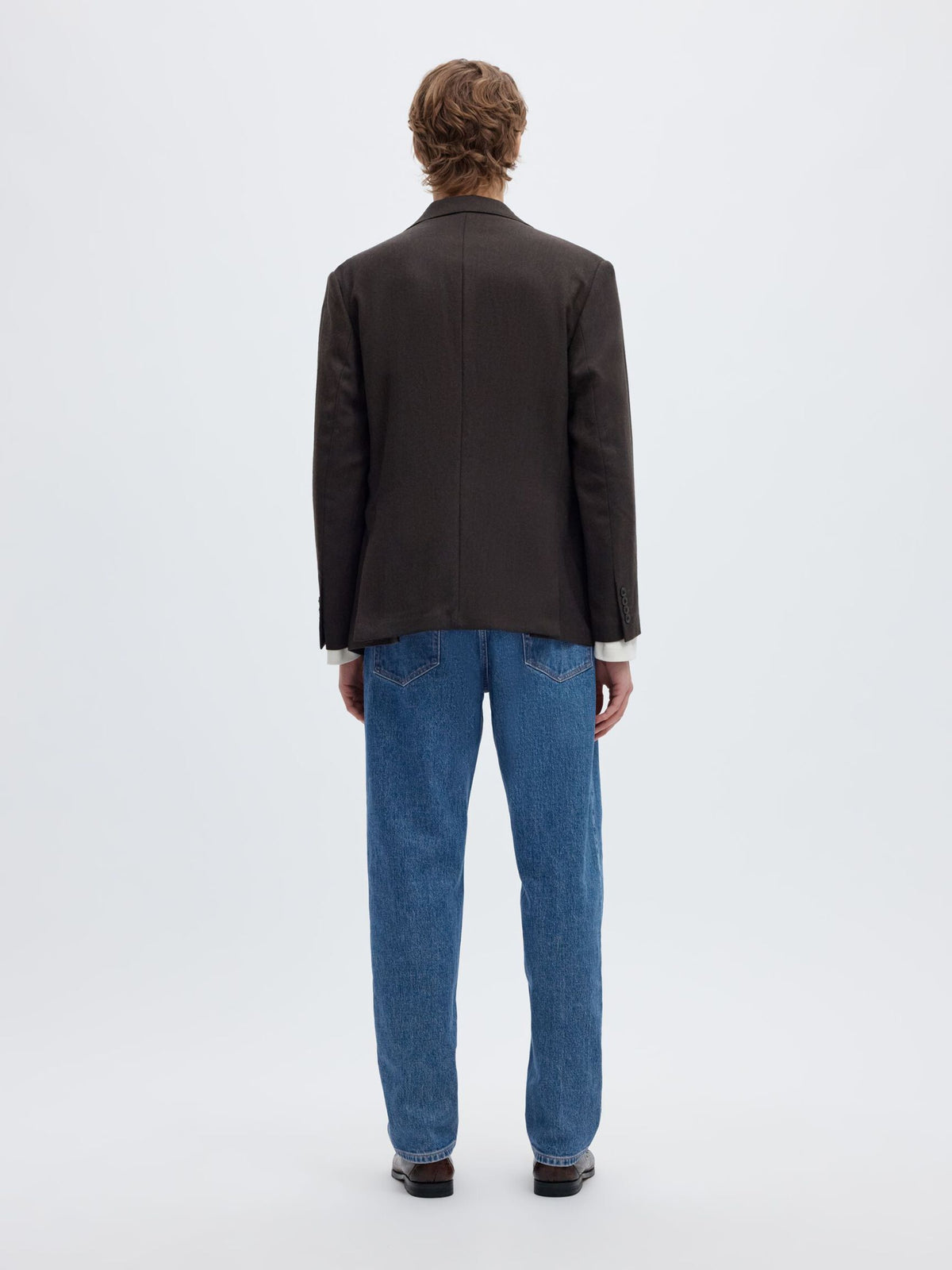 196 STRAIGHT FIT JEANS - Medium Blue Denim