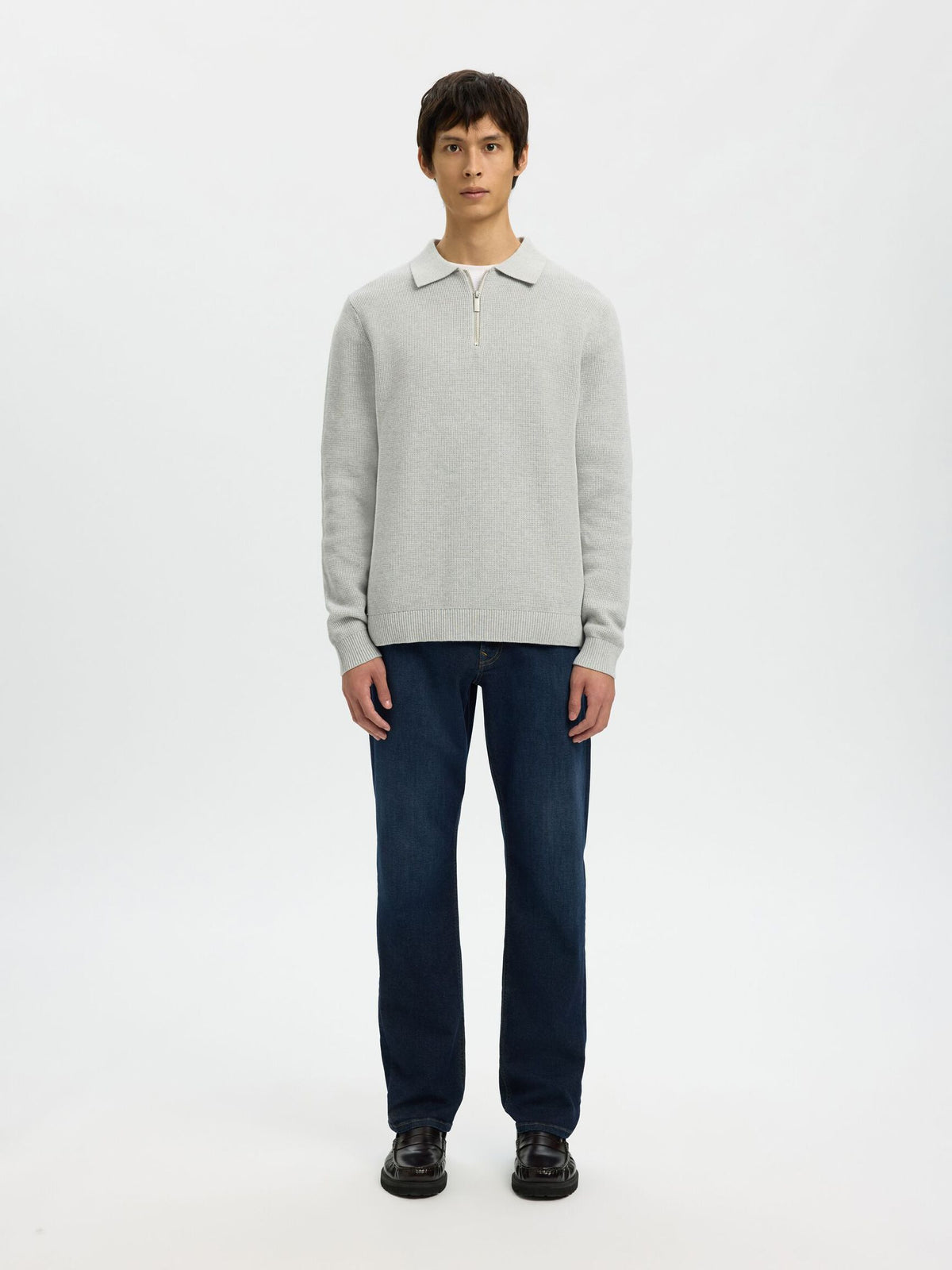 196 FLEX STRAIGHT FIT JEANS - Dark Blue Denim