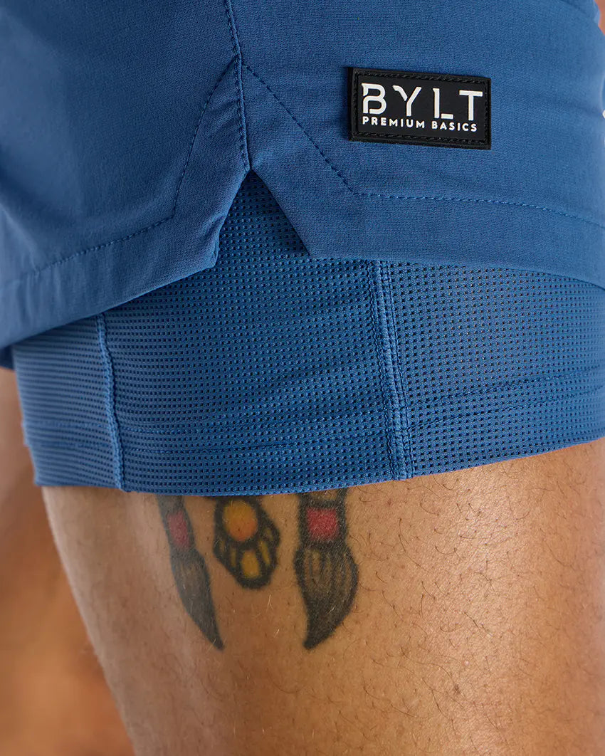 The BIOS Short - Light Navy Liner 5.5"