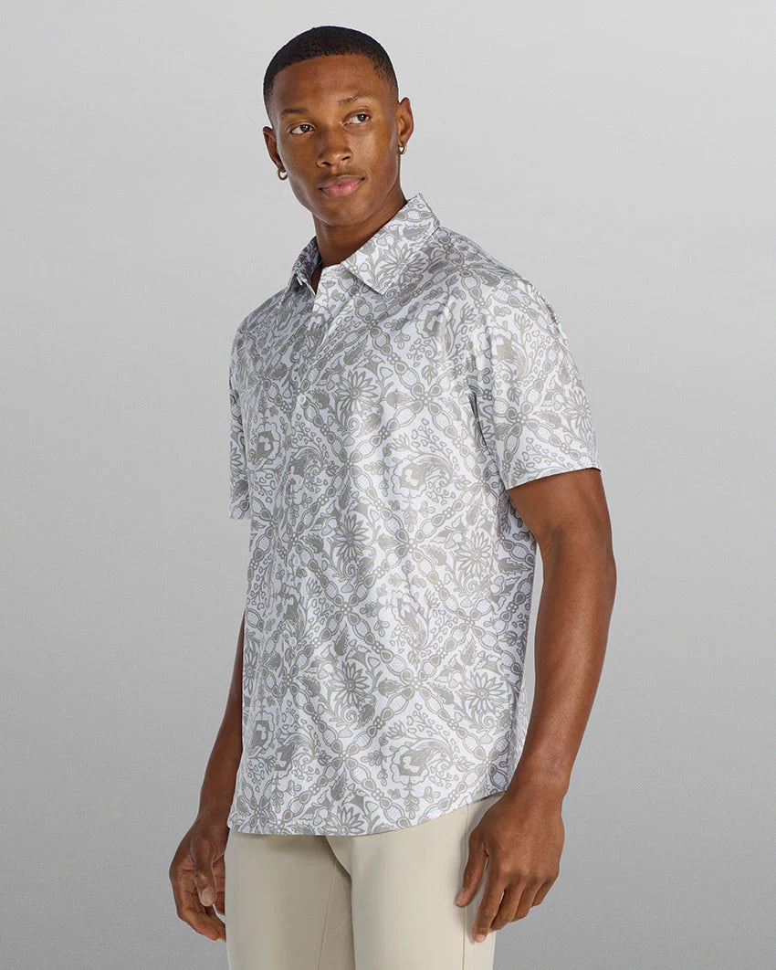 Zephyr Short Sleeve Button Down - Touch-of-Paisley