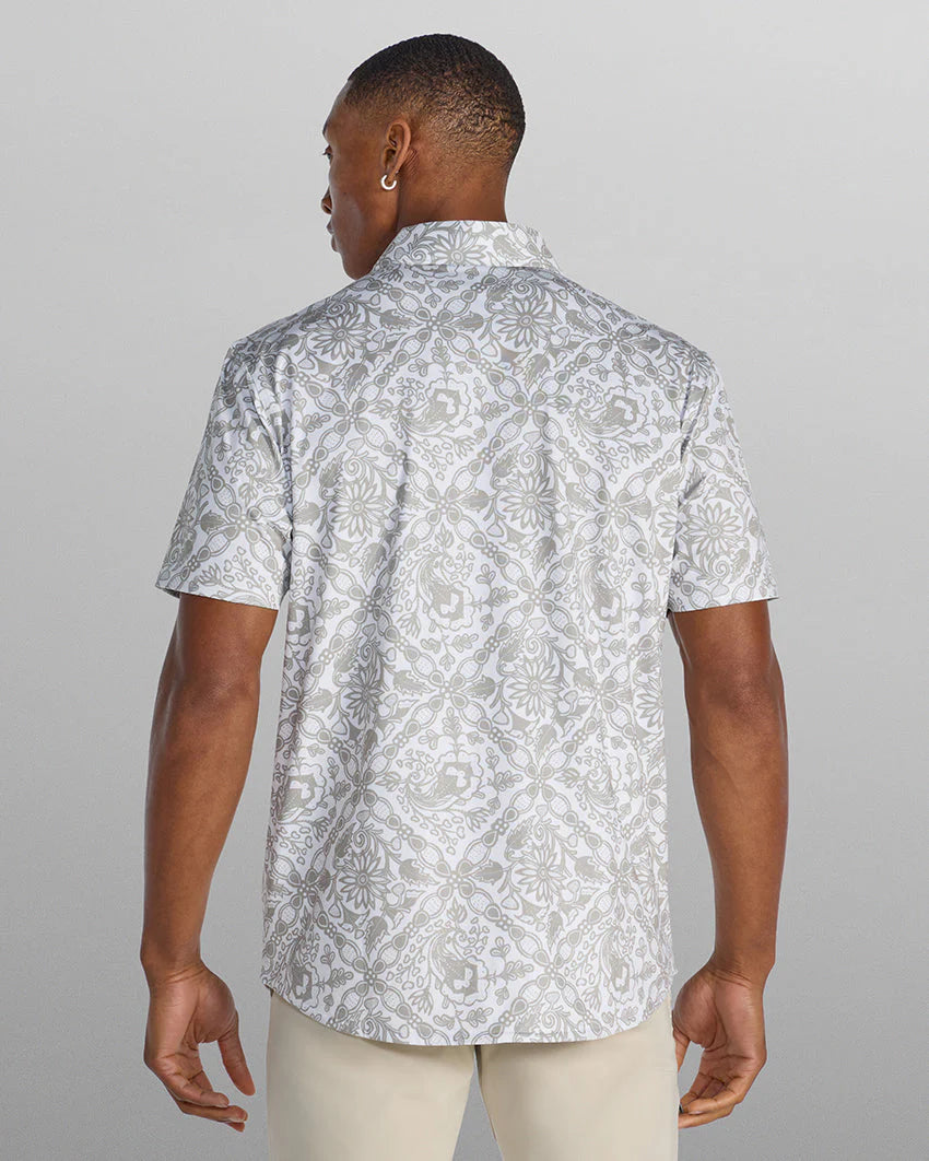 Zephyr Short Sleeve Button Down - Touch-of-Paisley