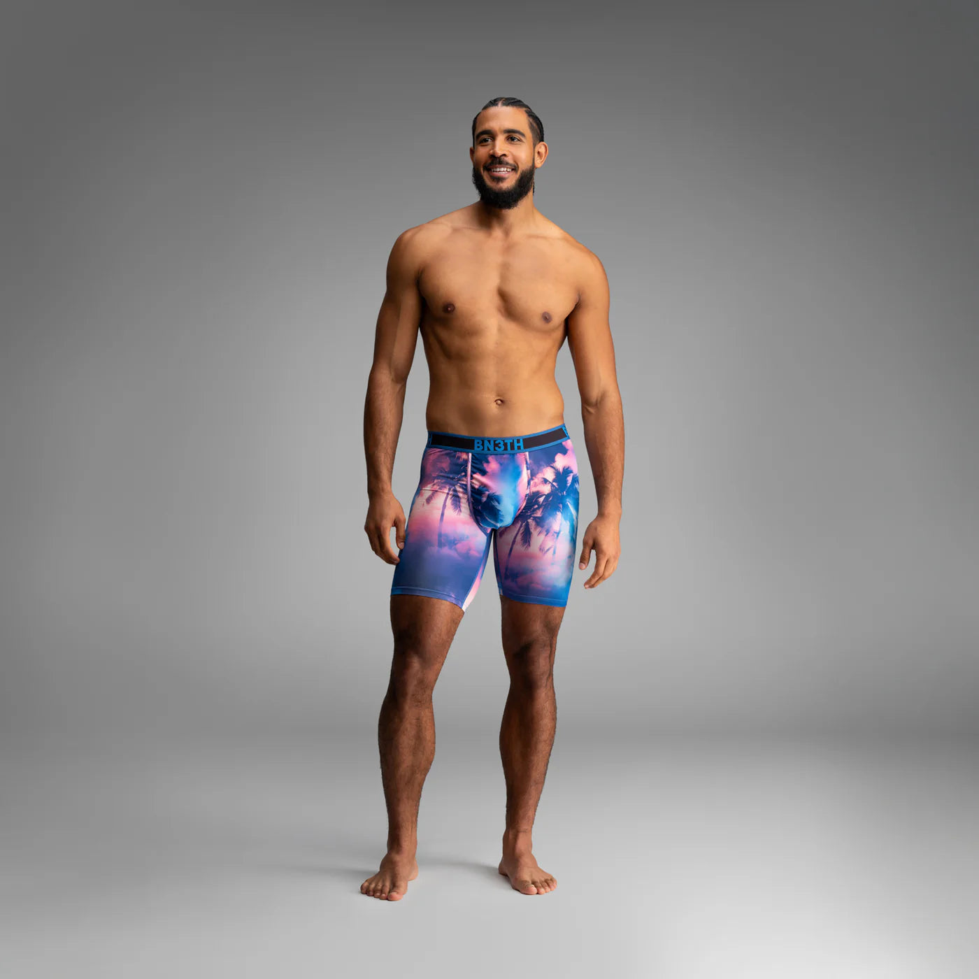 Pro Flex Max Boxer Brief Smokey Palms-Blue Lolite