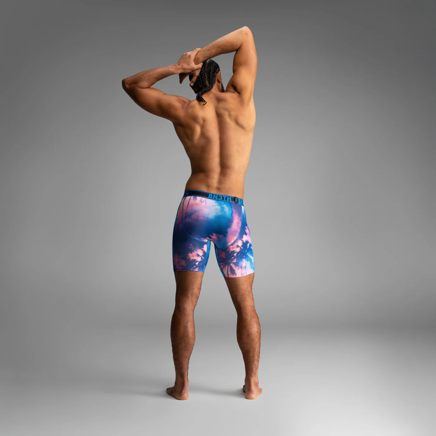 Pro Flex Max Boxer Brief Smokey Palms-Blue Lolite
