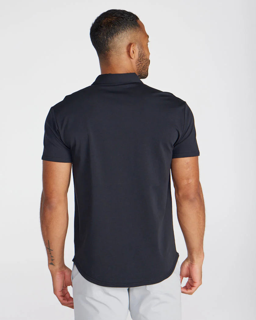 LUX Short Sleeve Button Down - Black