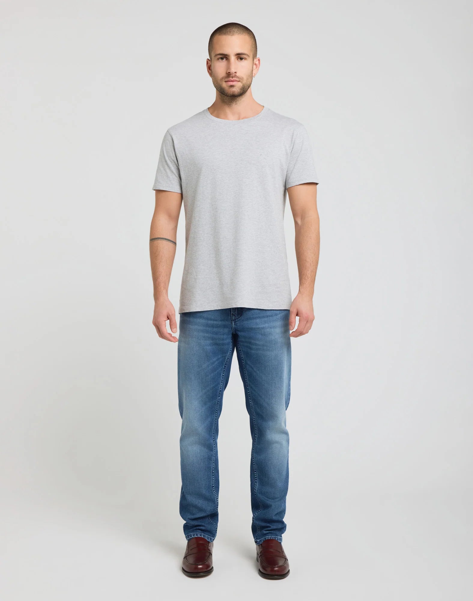 Bruce Regular Trousers - Med Blue