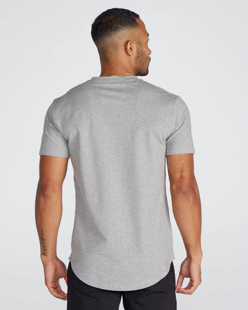 Drop-Cut V-Neck: LUX - Heather Grey