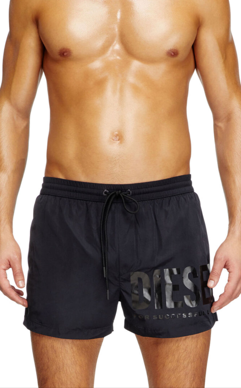 Mario-34-D-Core Swim shorts with logo print black