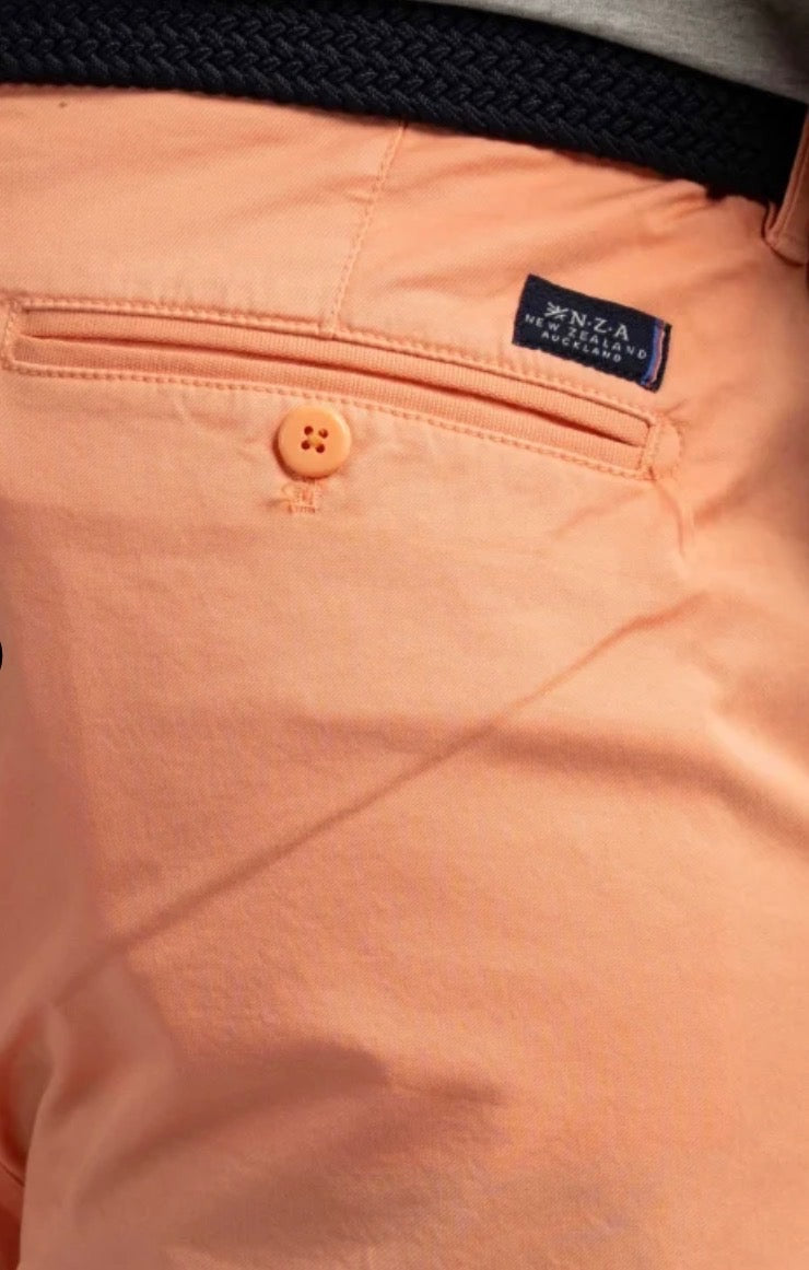 Pink stretch cotton chino shorts
