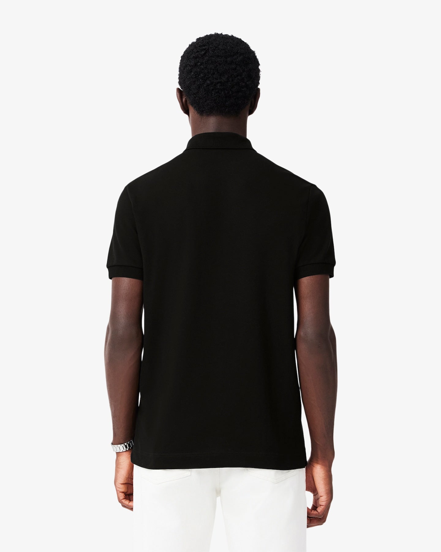 Men's Regular Fit Paris Stretch Piqué Polo - Black