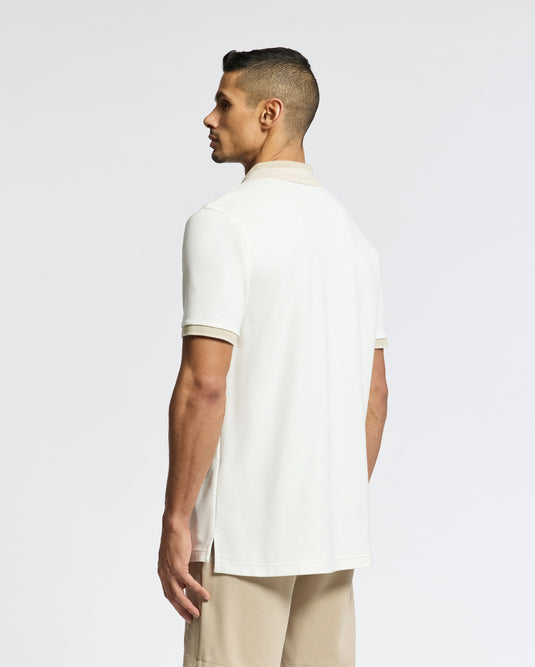 Mens New Castle Pique Polo - Ecru