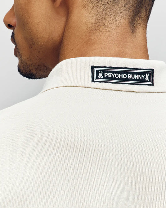 Mens Pique Polo - White Cap Gray