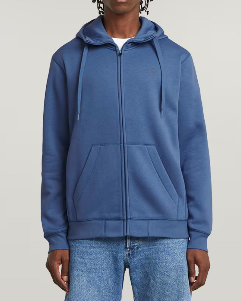 Premium Core Hooded Zip Sweater - Dutch Blue