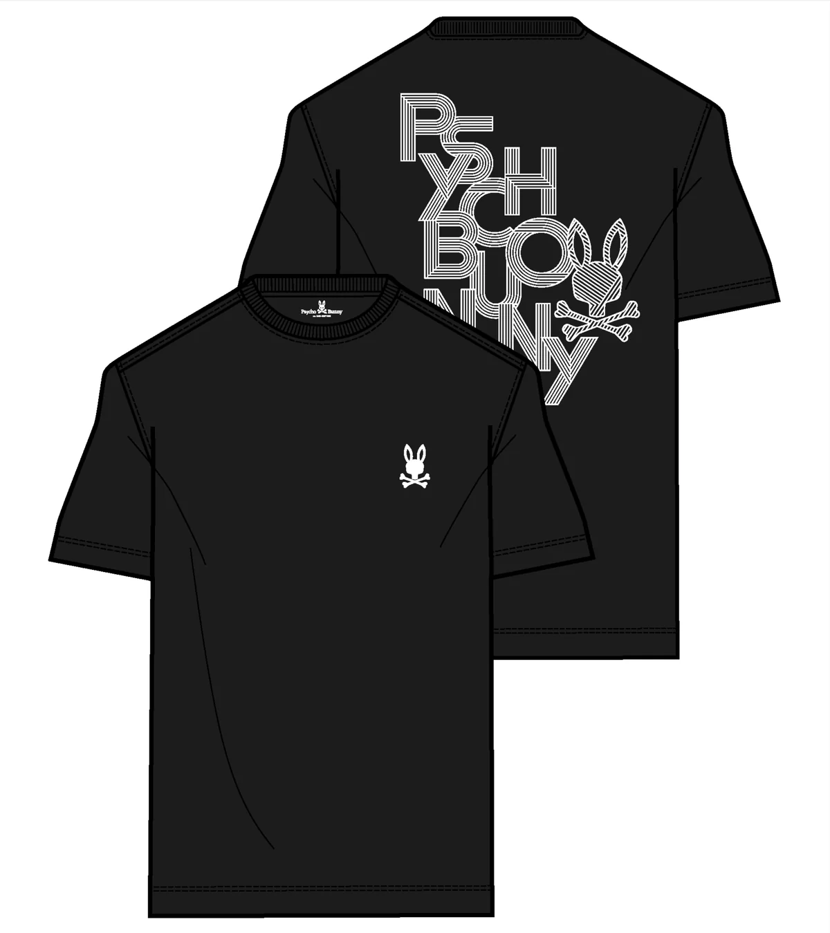 Mens Reeves Back graphic Tee - Black