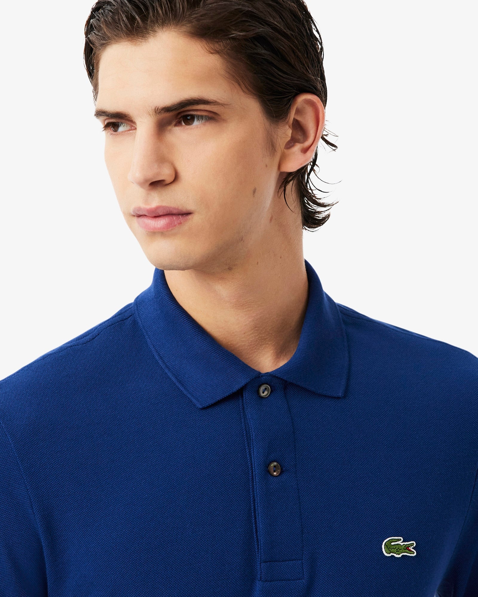 Men's Classic Fit Long Sleeve L.12.12 Polo - Blue