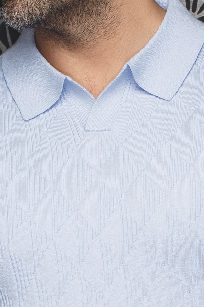POLO TRICOT | LOWICK, LIGHT BLUE