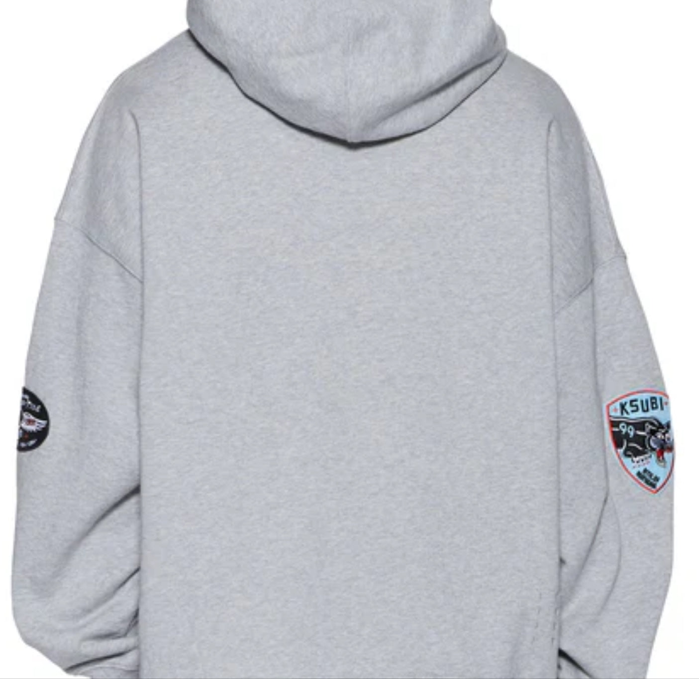 Patched Ekcess Hoodie - Grey Marle