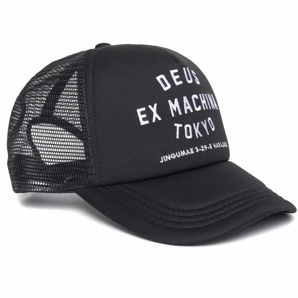 Tokyo Address Trucker Hat - Black