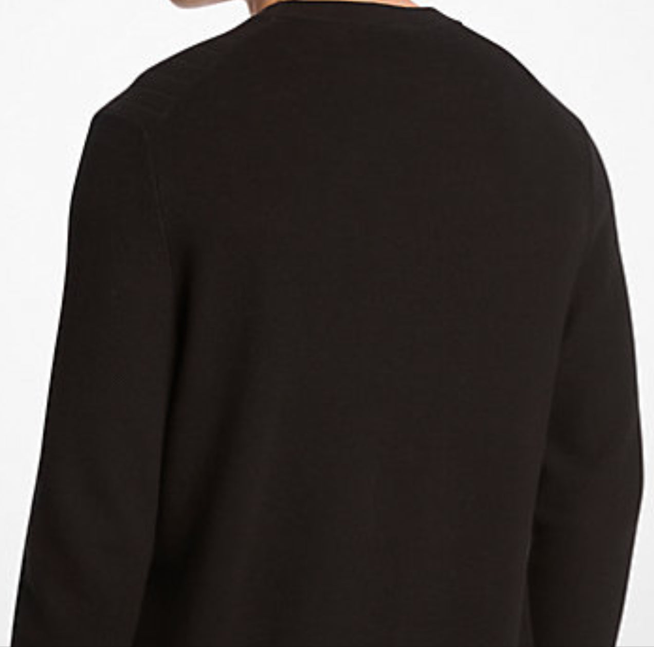 MENS Cotton Mouliné Sweater - BLACK