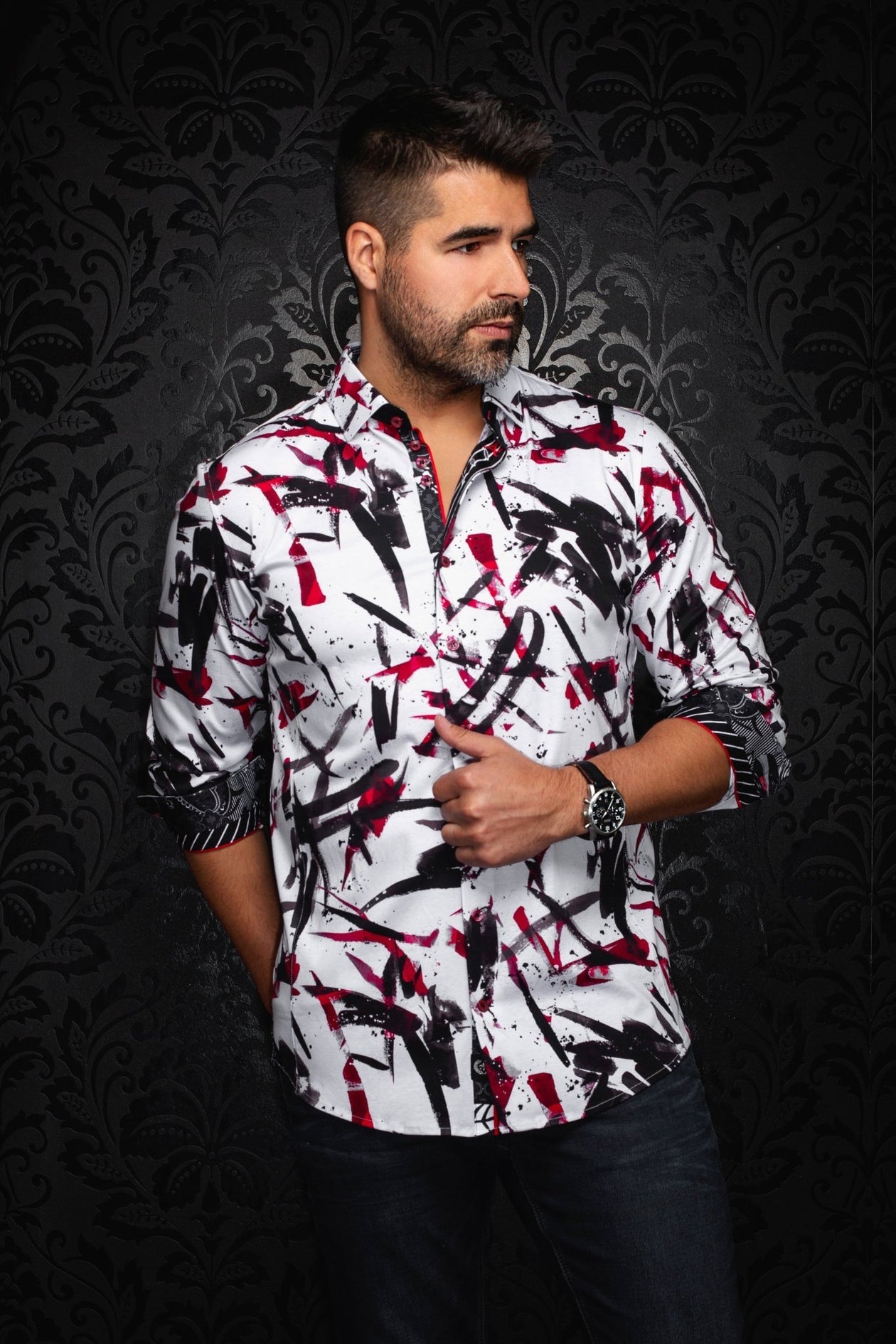 SHIRT | ZANDER, WHITE RED