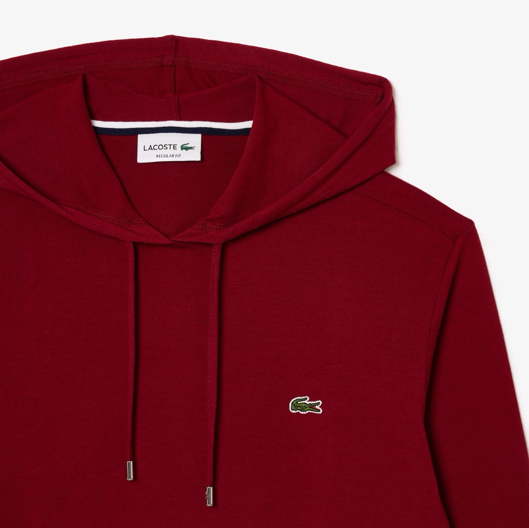 Cotton Jersey Hooded T-Shirt Burgundy