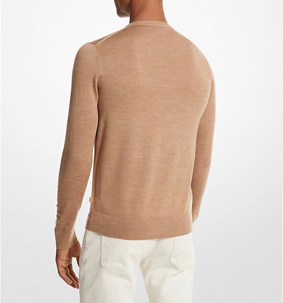 Merino Wool Sweater DARK CAMEL MELANGE