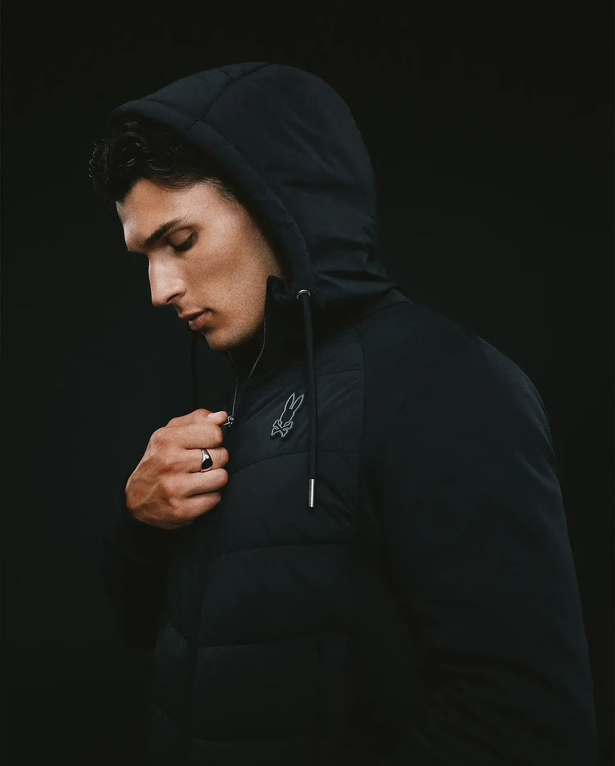 Men's gordley mix media jacket - Black