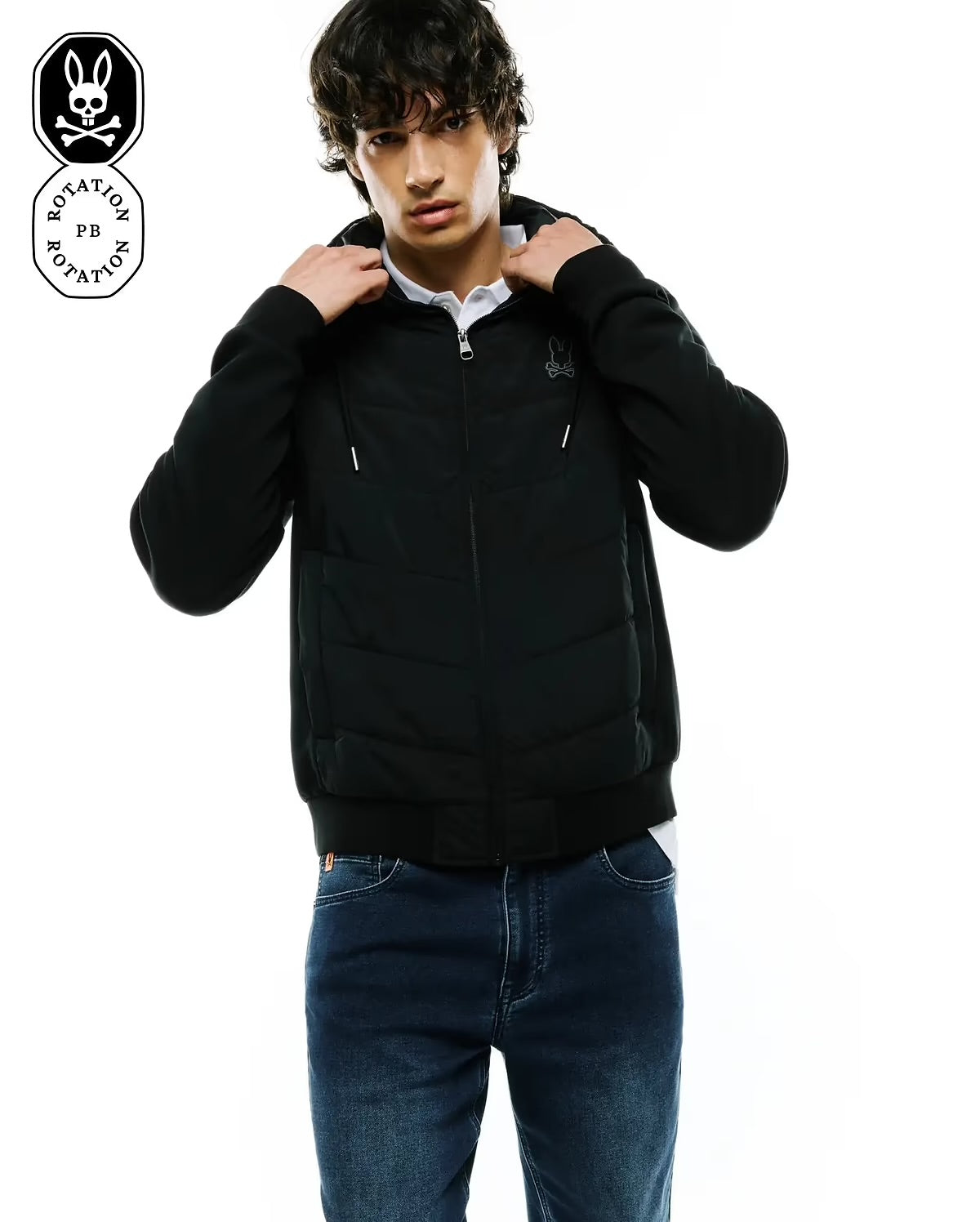 Men's gordley mix media jacket - Black