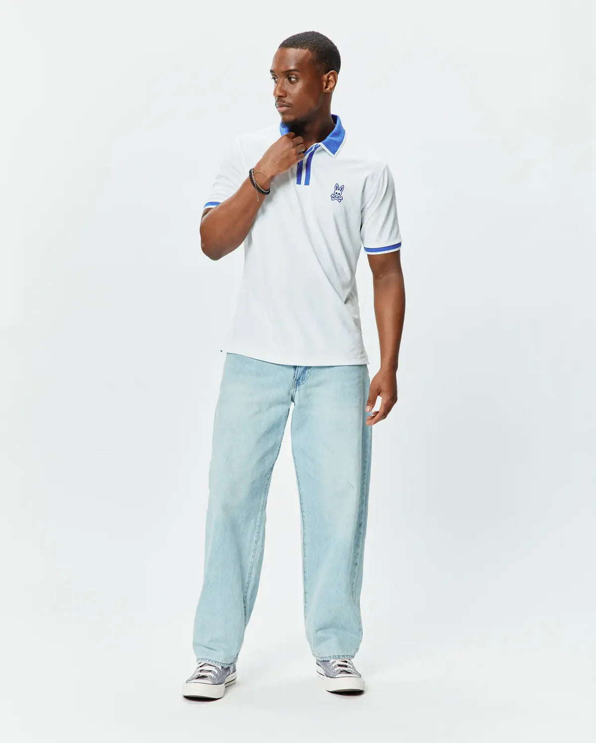 Mens Ridley Performance Pique Polo - White
