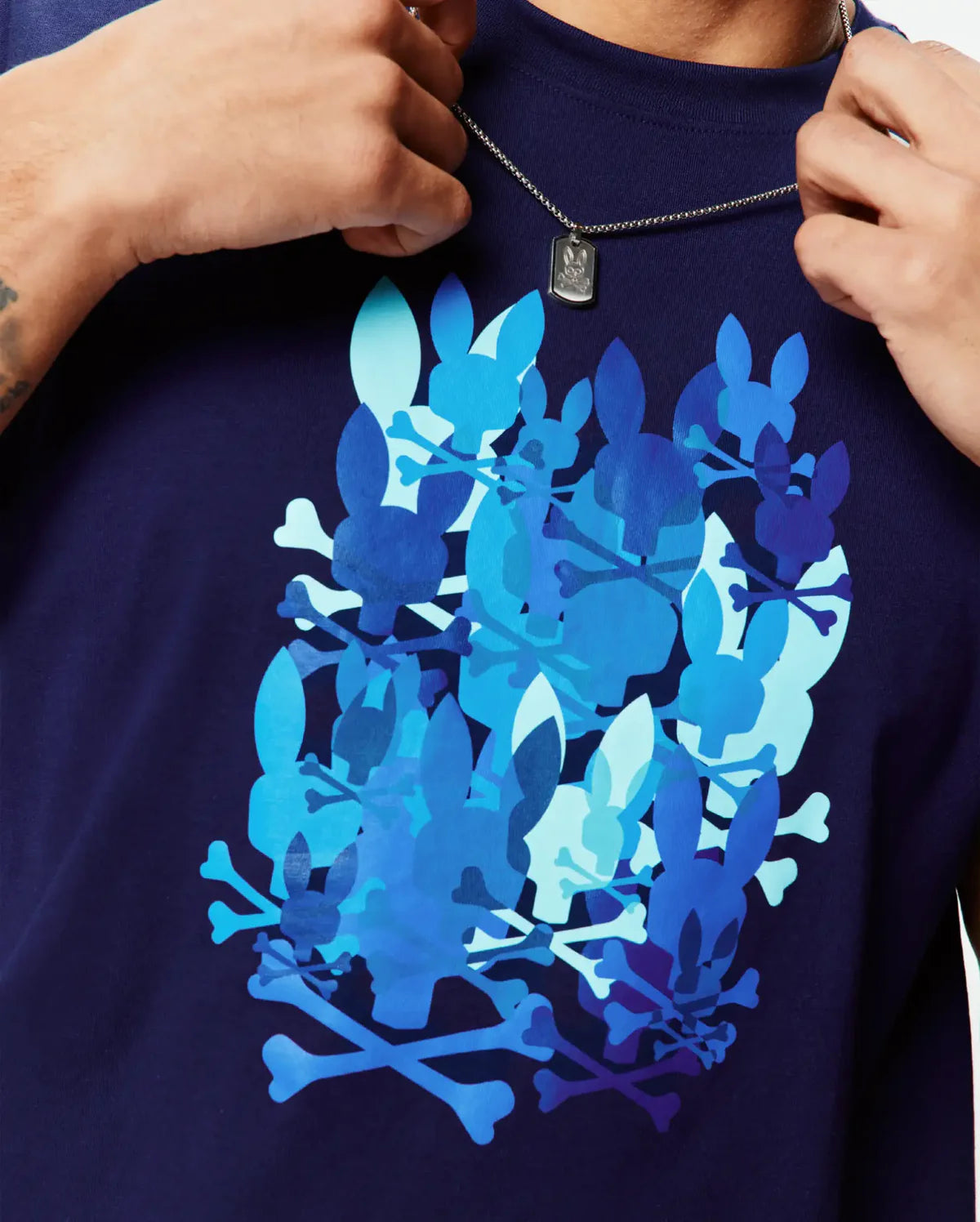 Mens Tanner Graphic Tee - Evening Blue