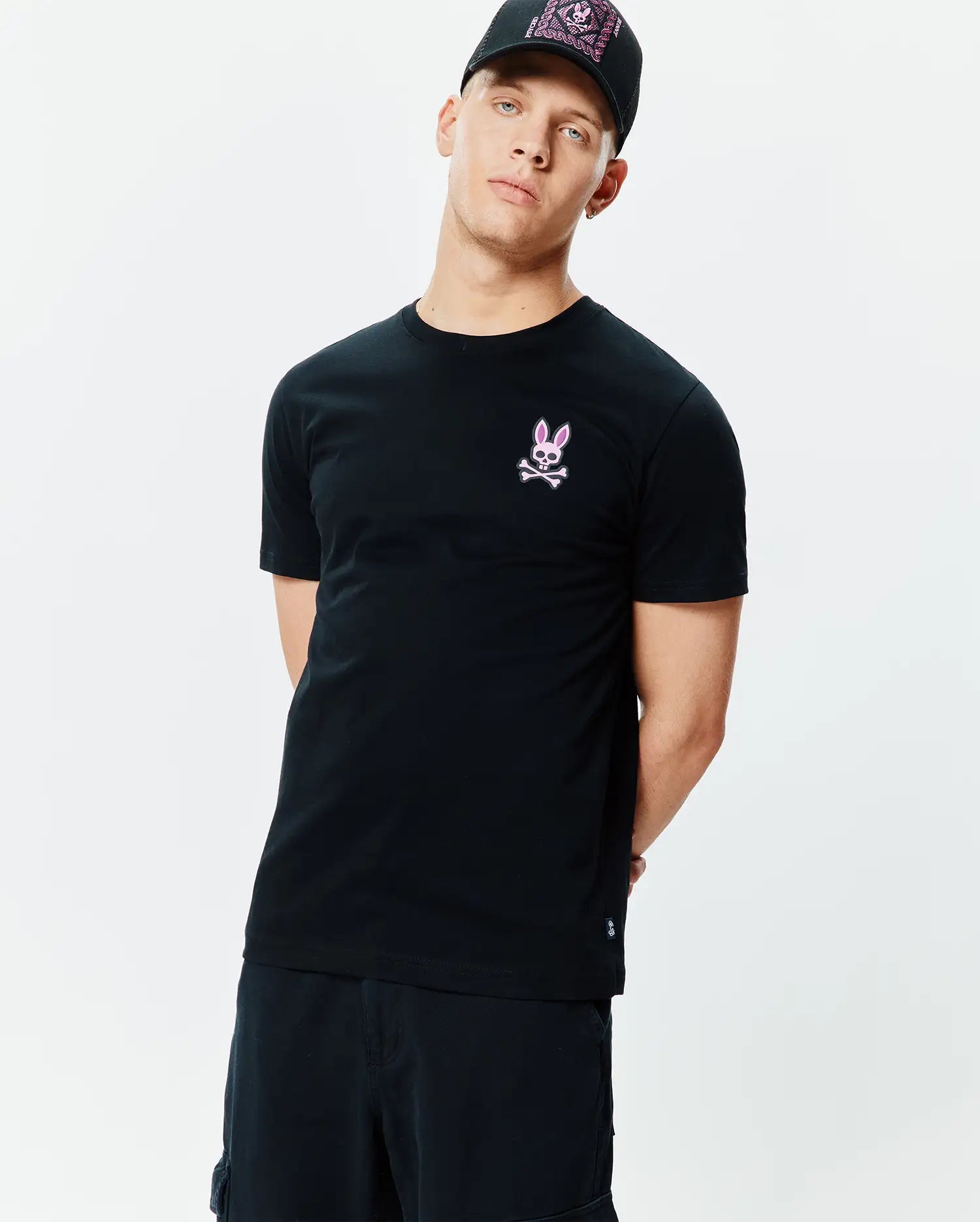 Mens Frank Back Graphic Tee - Black