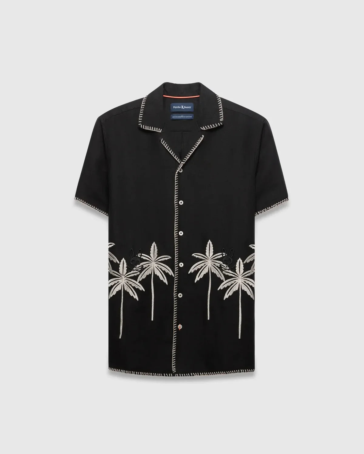Mens Brad Linen Shirt - Black