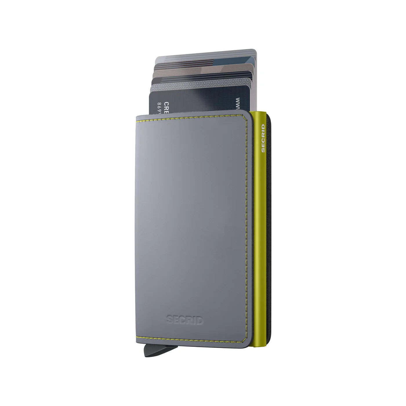 Slimwallet Matte Grey / Lime RFID Secure