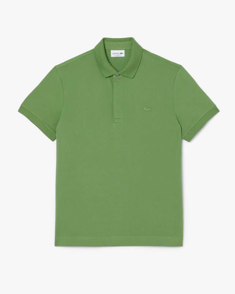Regular Fit Paris Stretch Piqué Polo Shirt - Lime Green