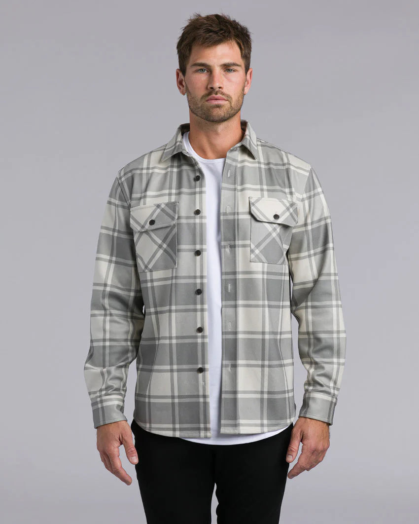 Coastal Overshirt - Olive-Plaid