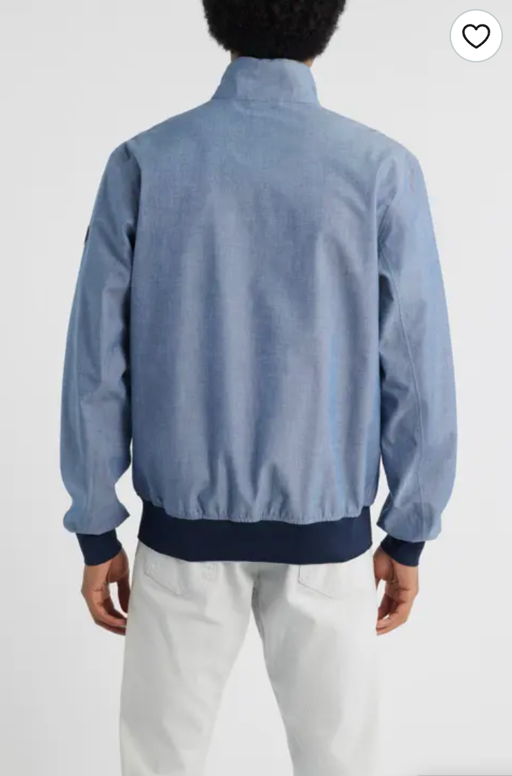 Mens Clement Waterproof Jacket - Indigo Chambray