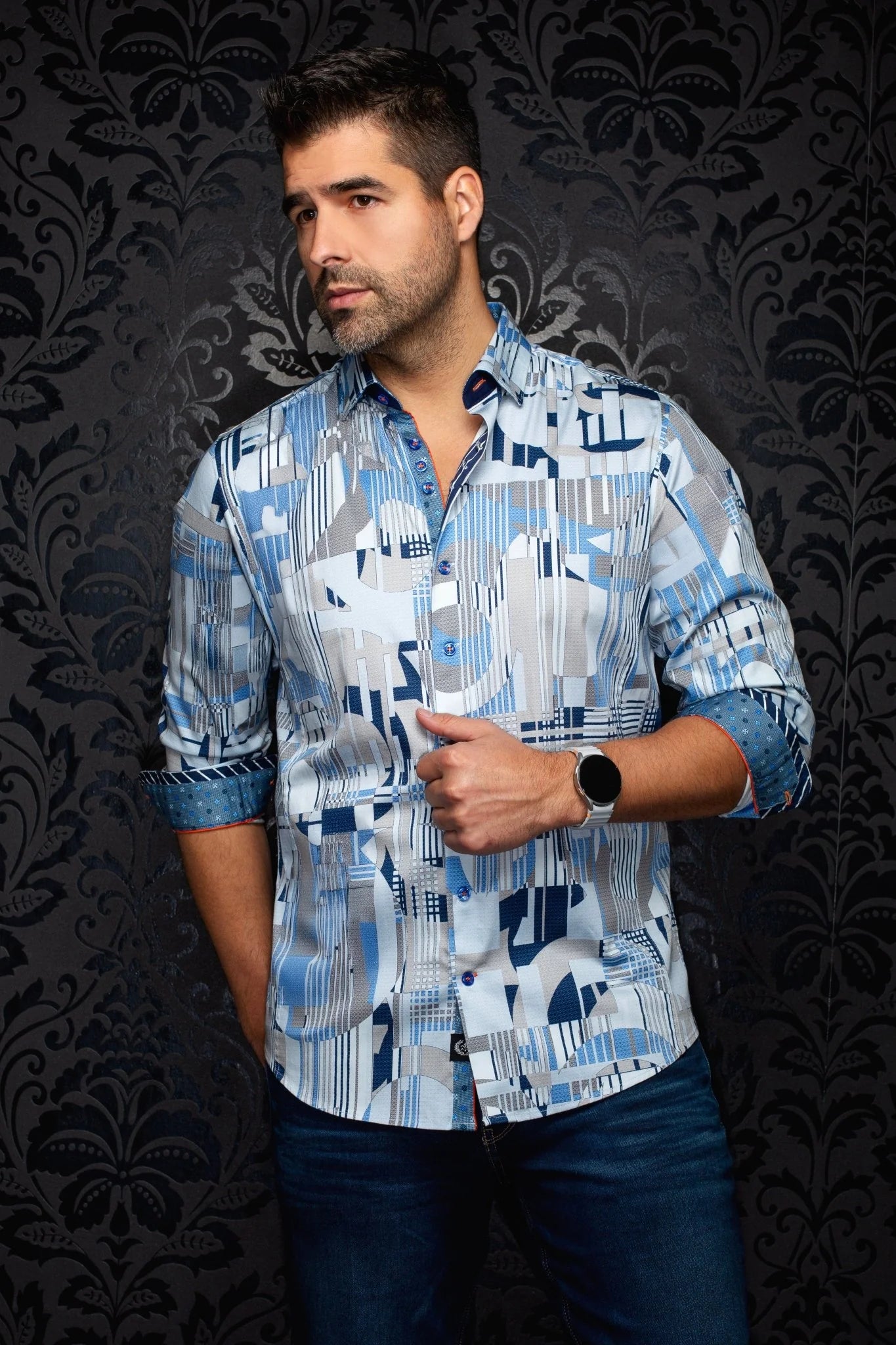 LAJEDO Shirt, Light Blue