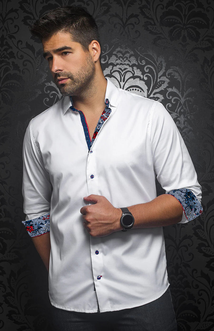 SHIRT | MC QUEEN, WHITE / BLUE