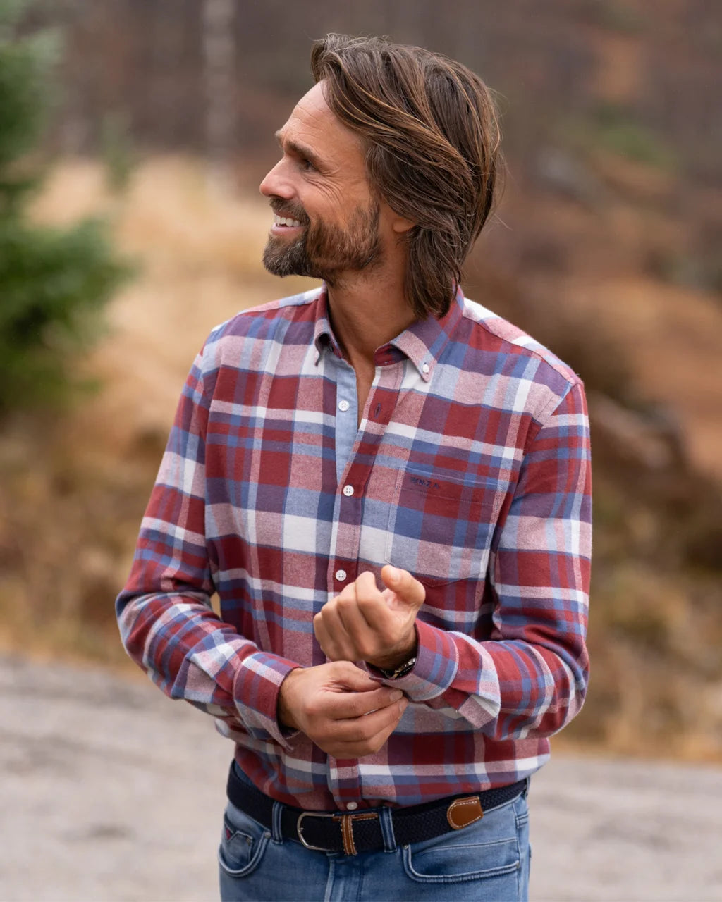 Flannel Stretch Shirt - Blue
