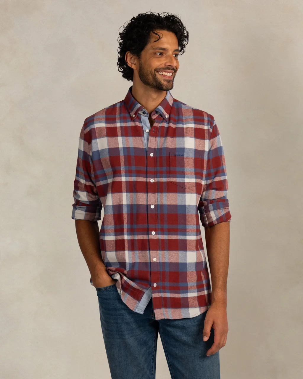 Flannel Stretch Shirt - Blue