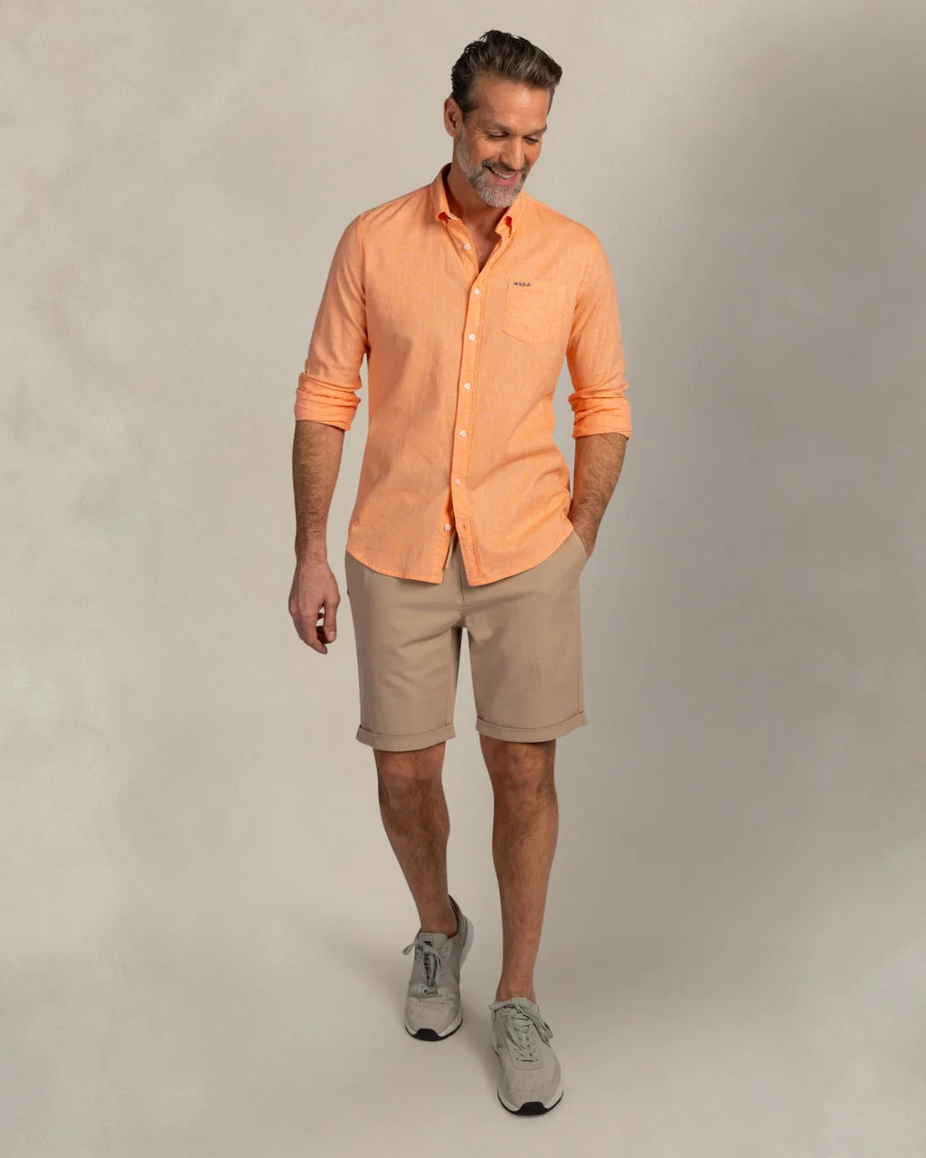 Linen Shirt - Orange