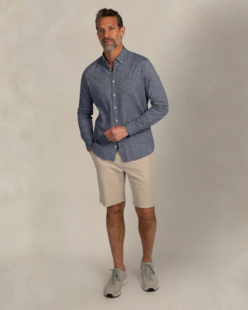 Linen Shirt - Dark Blue