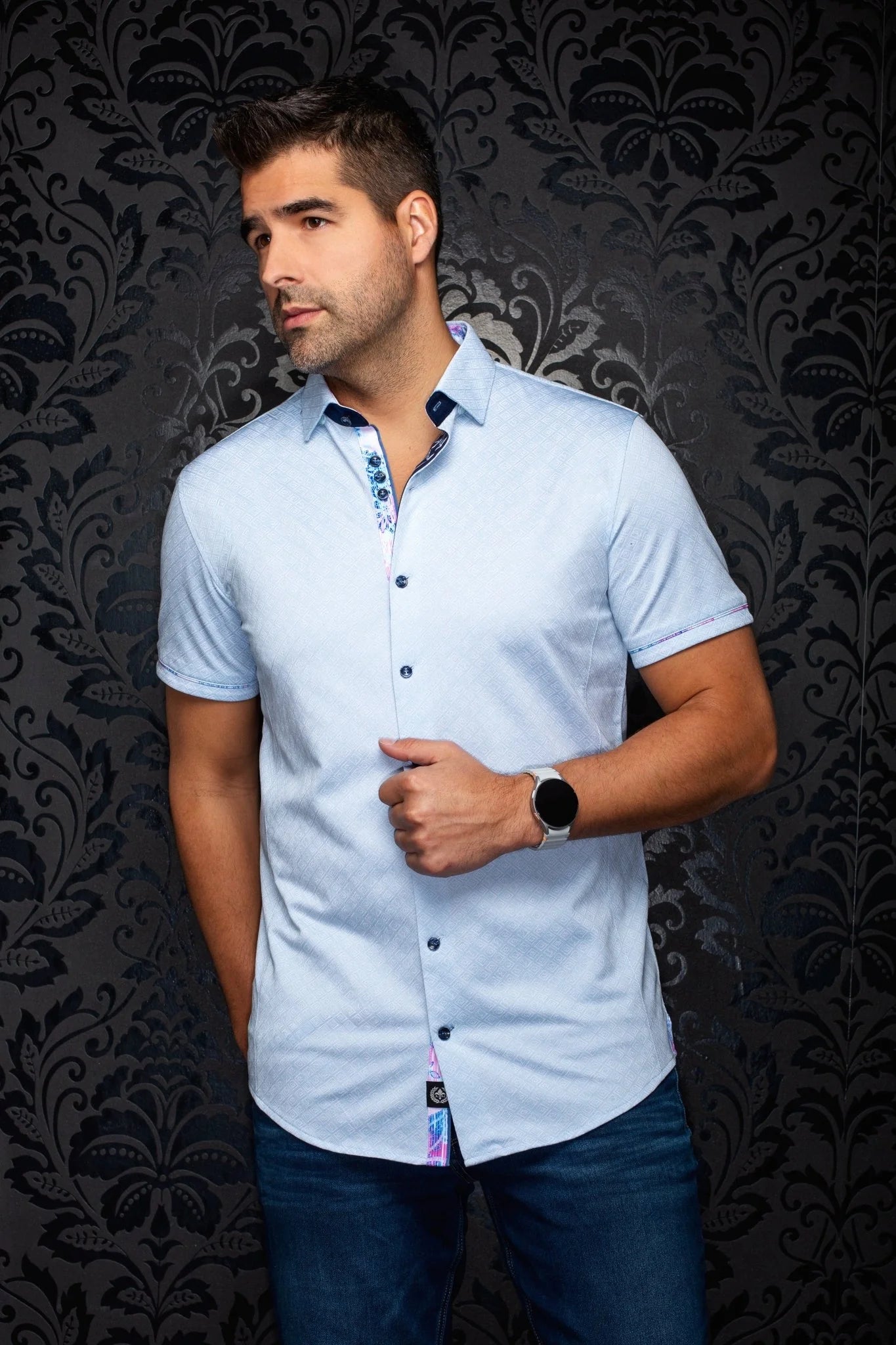 STRETCH SHORT SLEEVES ATACAMA, Blue