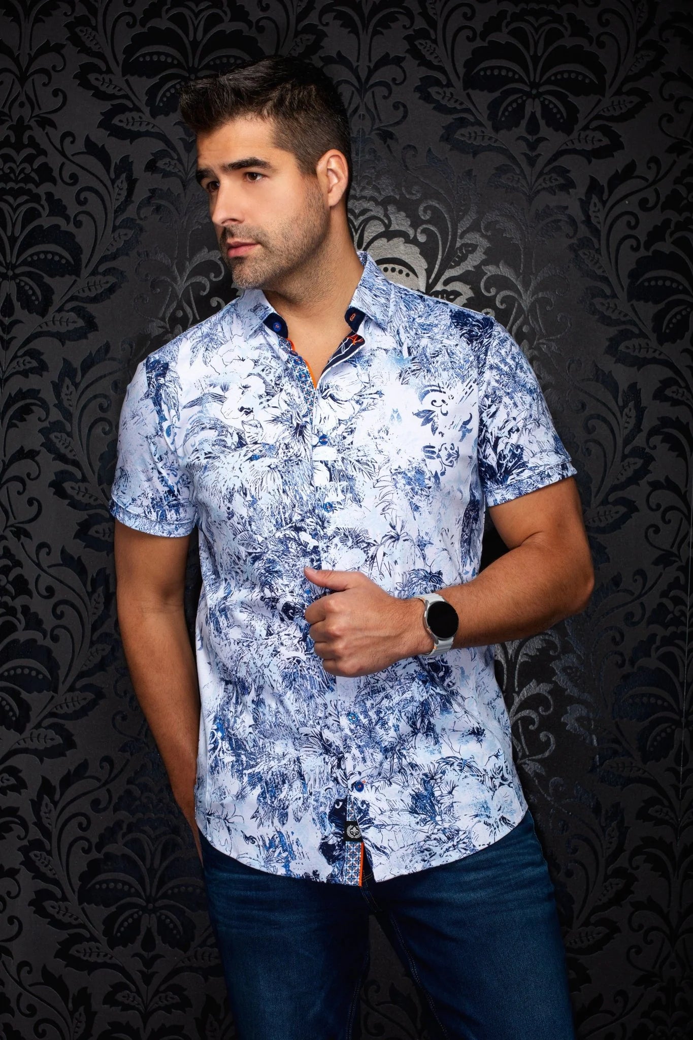 STRETCH SHORT SLEEVES MADEIRA, Light Blue