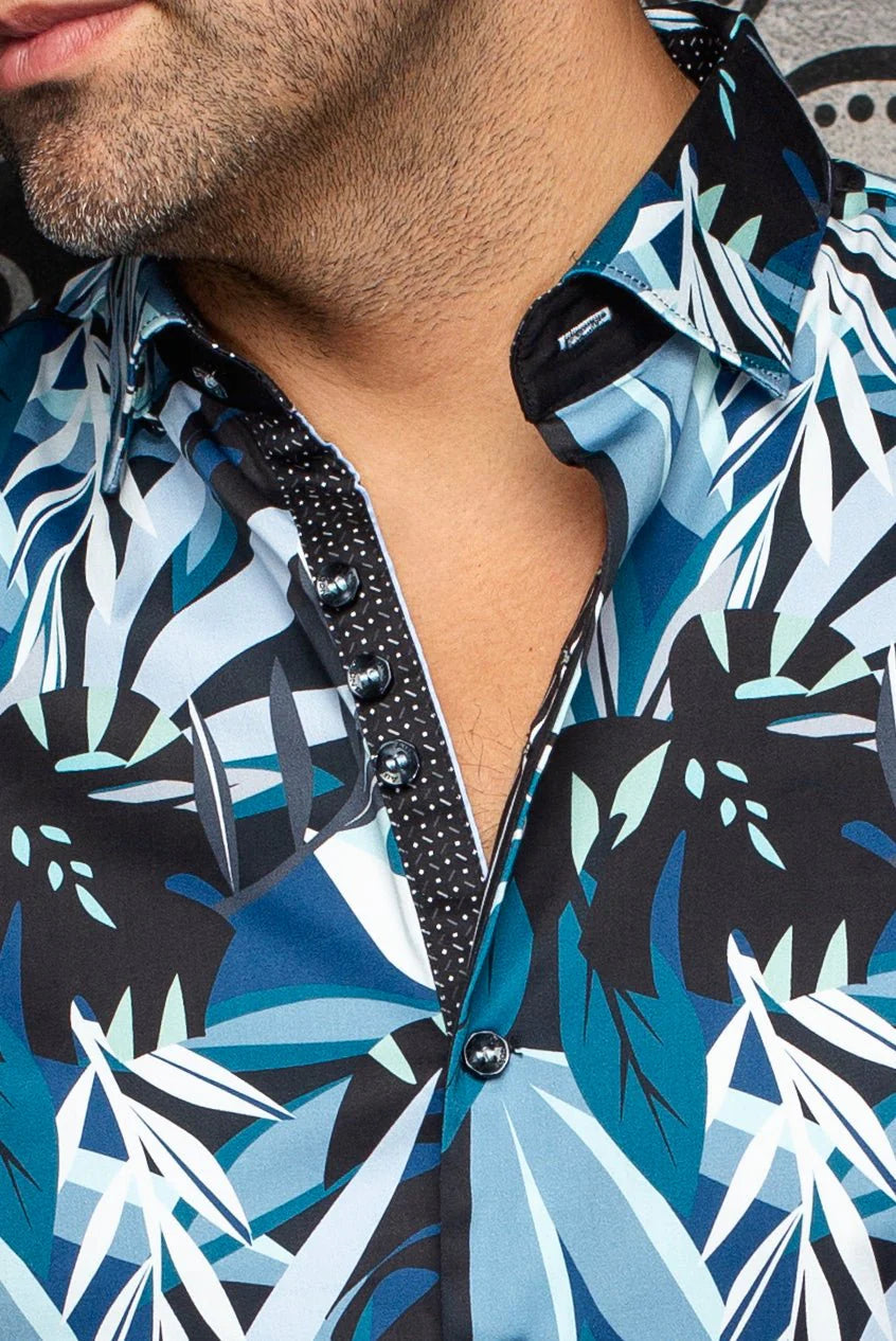 Short Sleeves | GREENWILD, Aqua Black