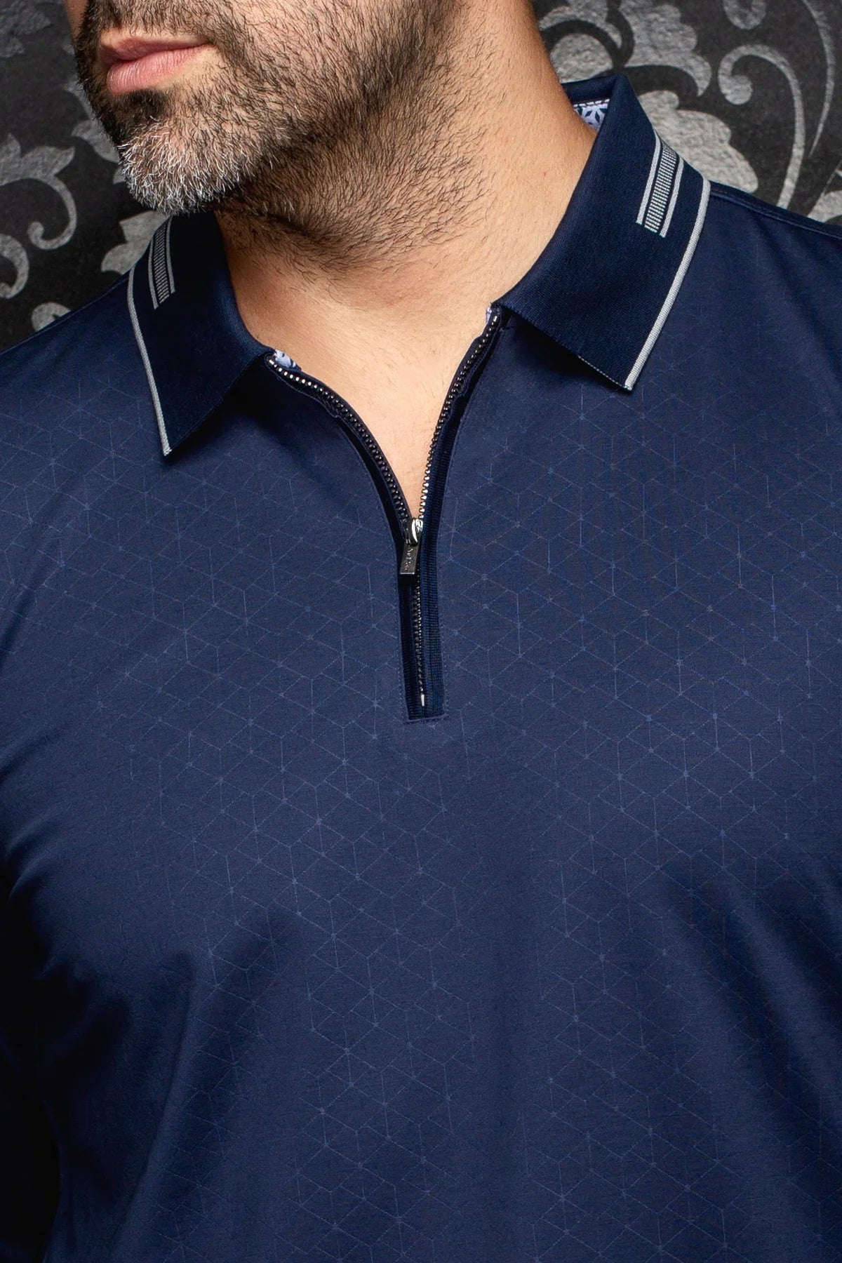 LONG-SLEEVE POLO | AVENOR, Navy