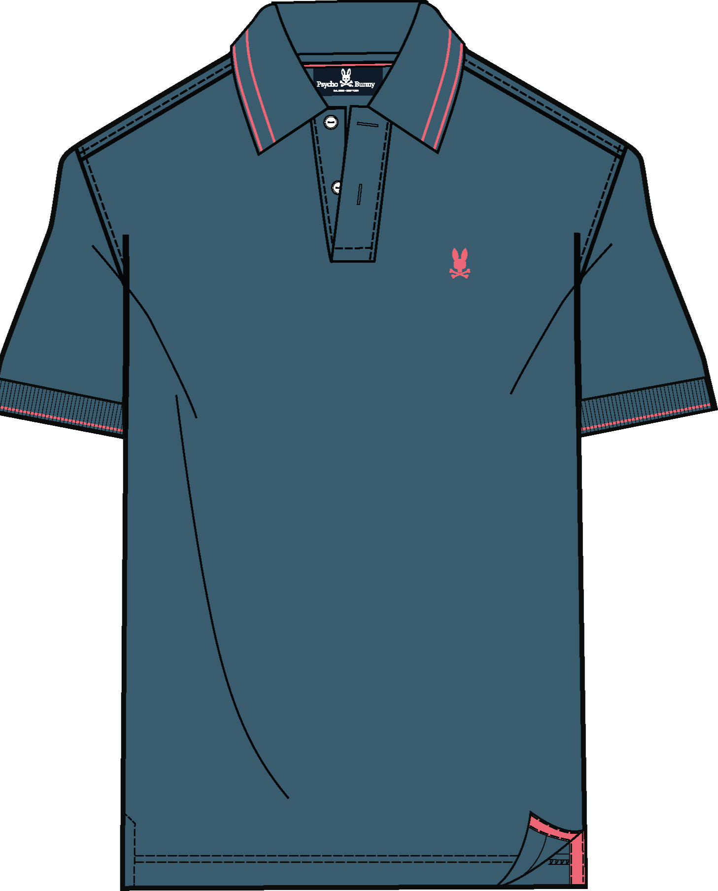 Rex Performance Pique Polo - Mallard Blue