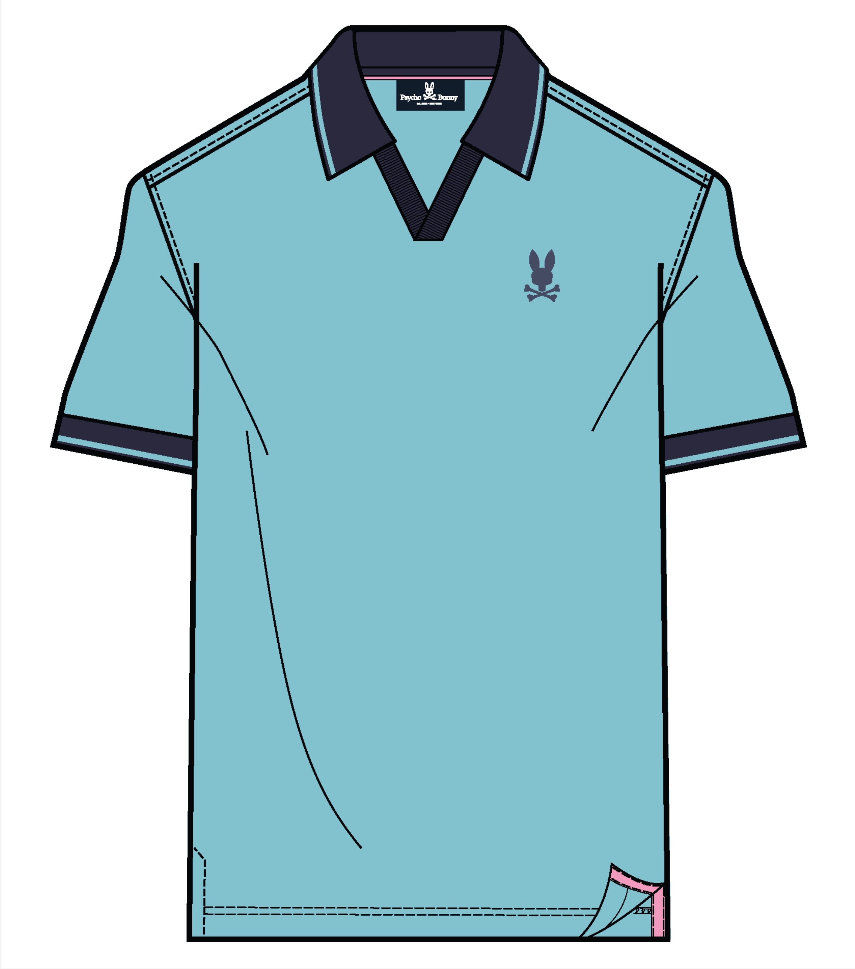 Mens Christiano Johnny Collar Pique Polo - Antigua Sand