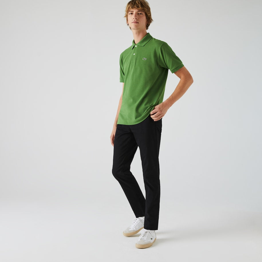 Slim Fit Stretch Gabardine Chino Pants Black
